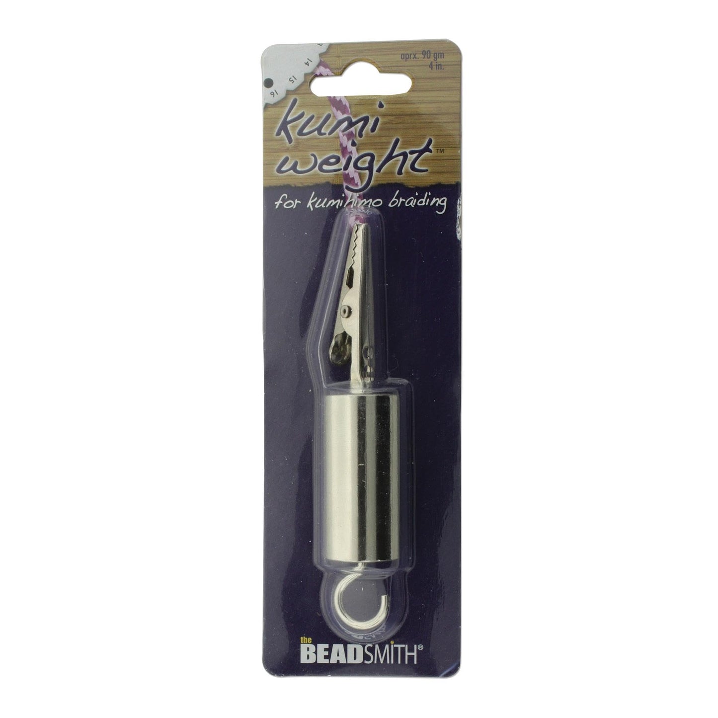 The Beadsmith Kumi Lite Weight, 90gm (3.1oz), with Alligator Clip, Use When Creating Kumihimo Braids, for Consistent Tension When Braiding