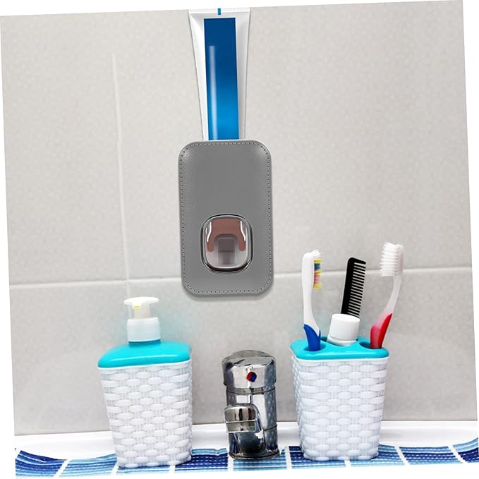 Unomor Wall-Mounted Toothpaste Dispenser Pump for Automatic Toothpaste Extruder No Punching