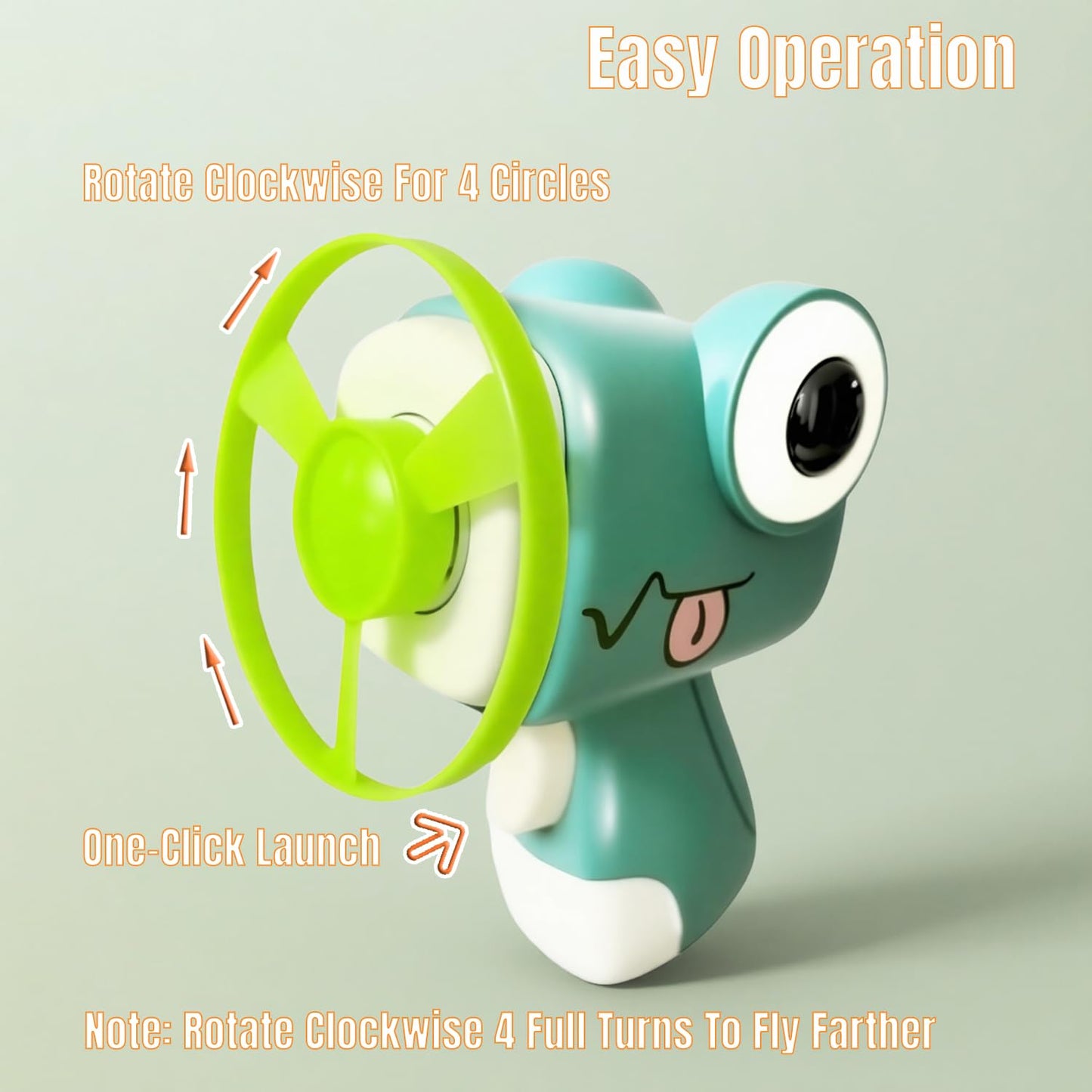 Bigpomelos Cat Fetch Toy Gun Launcher, Interactive Hunting Toy with 8 Soft Discs for Indoor Cats - Relieve Boredom, Non-Toxic Durable, One-Press Launch (Green)