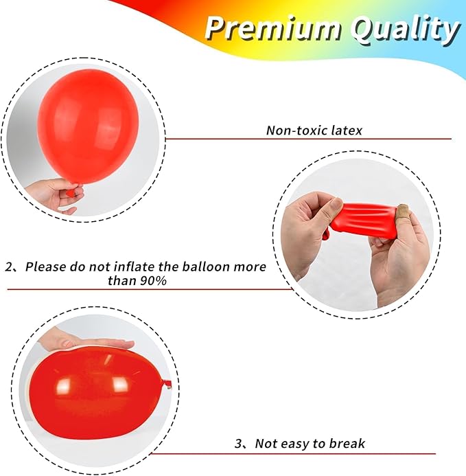 Color Balloons - 12 Inch Red, Blue, Yellow Cow Print Sky Blue Cloud Story Balloons for Party Themed Decor