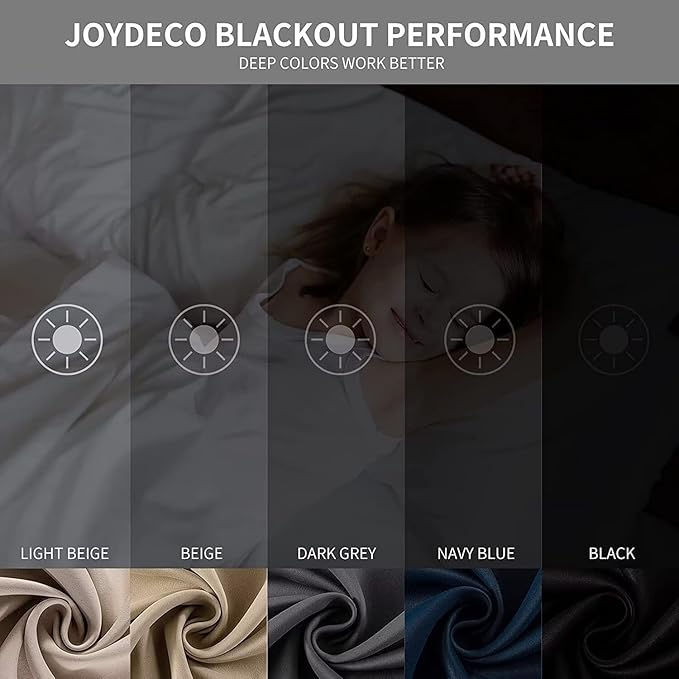 Joydeco Brown Custom Solid Single Blackout Curtain for Bedroom and Living Room, Grommet Thermal Insulated Room Darkening Curtain 1 Panel (Custom Size,Brown)