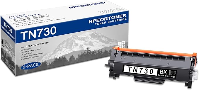 1 PK TN730 Black Toner Cartridge 1,500 pages High-Yield Compatible, TN730, Replacement for Brother DCP-L2550DW MFC-L2710DW MFC-L2750DW MFC-L2750DWXL HL-L2350DW HL-L2370DW HL-L2390DW HL-L2395DW Printer
