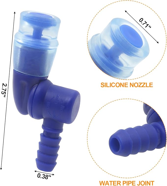 Hydration Bags Bite Valve Mouthpiece Replacement for Cross Country Bladder Bag Detachable Universal Manual Switch for Any Hydration Pack System