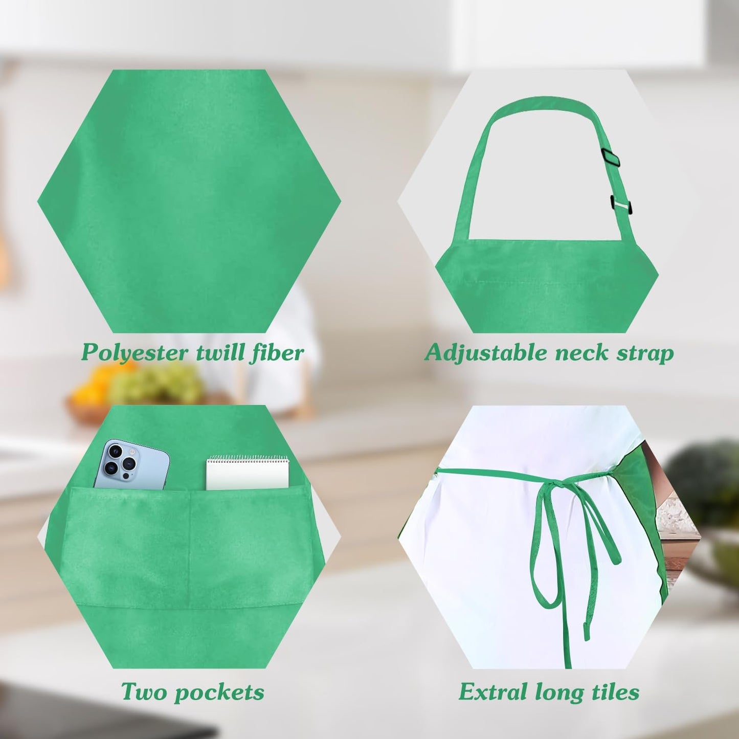 Nymmoata 10 Pack Painting Aprons Adult: Adjustable Mixed Color Aprons with 2 Pockets Craft Apron for Women Men Kitchen BBQ Cooking Restaurant Art Party DIY