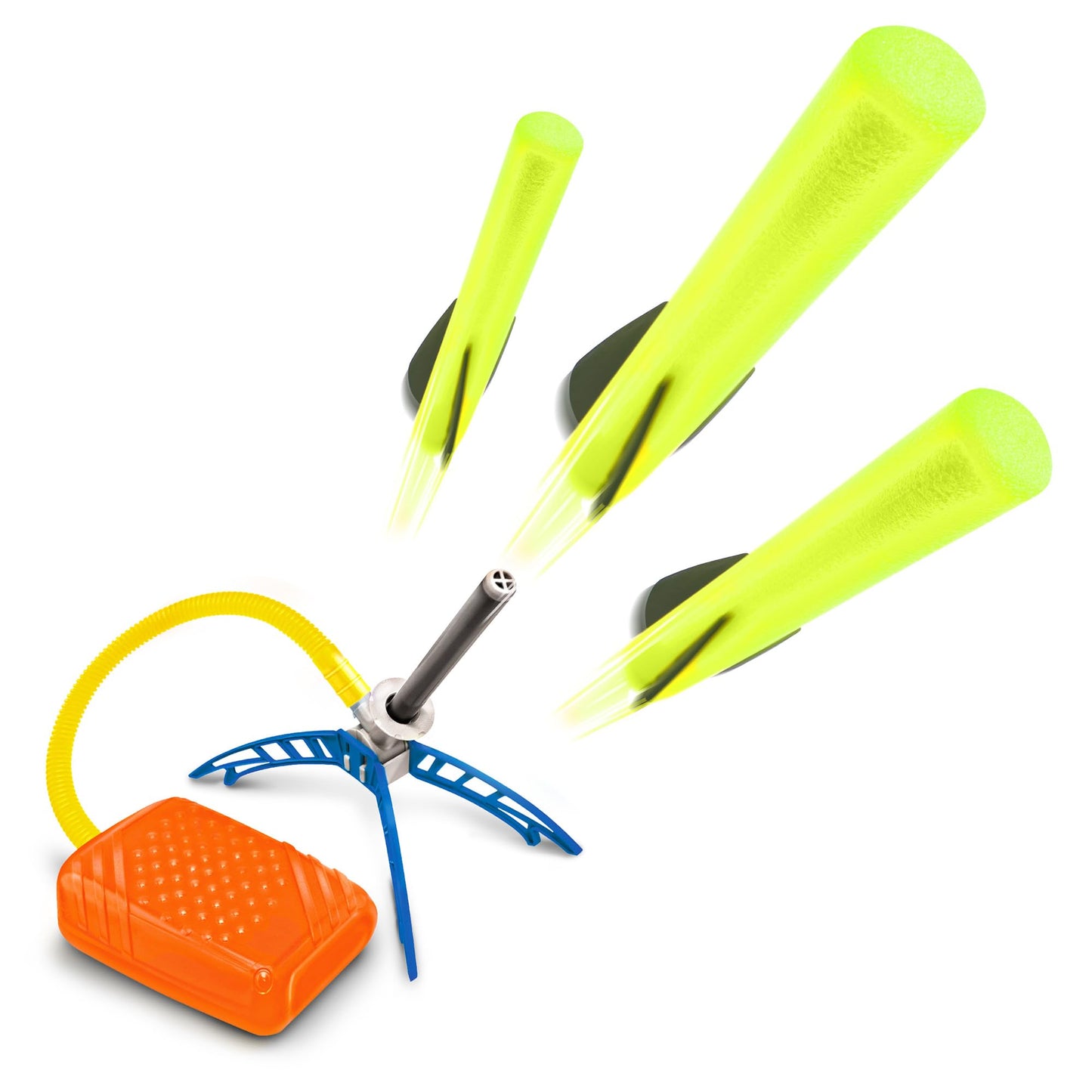 Lanard: Glow Air Powered Rocket - Super High-Flying Toy, 3 Foam Rockets, Launch Stomp Pad, Soars Up to 70', Adjustable Flight, Outdoor Play, Kids 6+