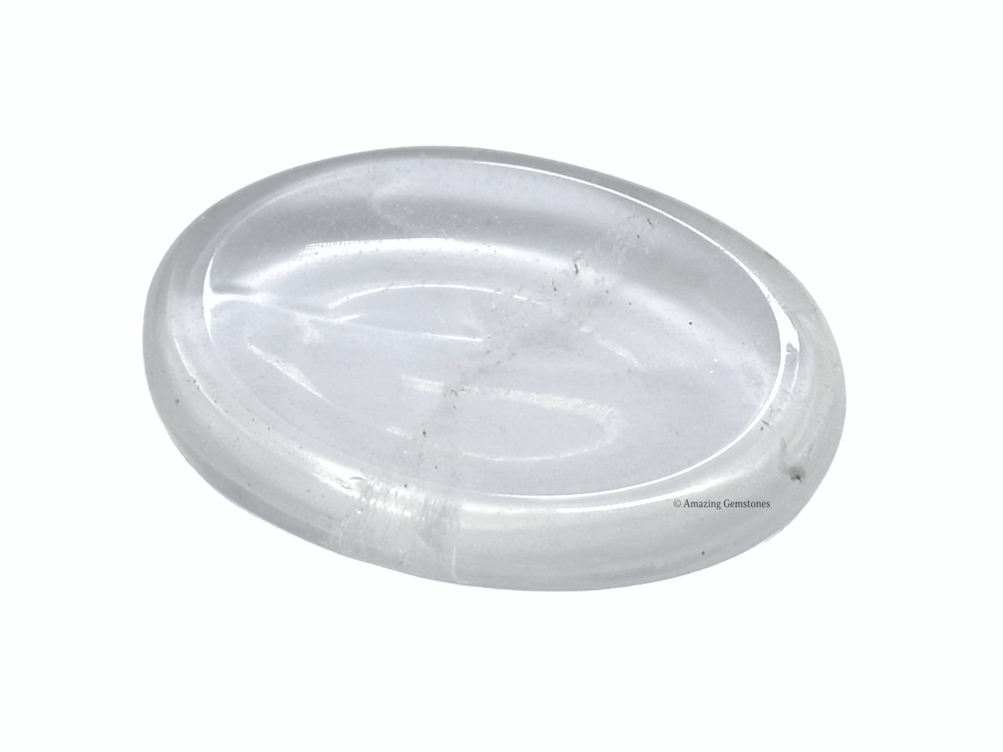Amazing Gemstone Clear Quartz Crystal Worry Stone Crystals and Healing Stones - Worry Stones for Stress Relief Gift - Piedra Crystal Fidget for Meditation - Unique Stocking Stuffers and Birthday Gift