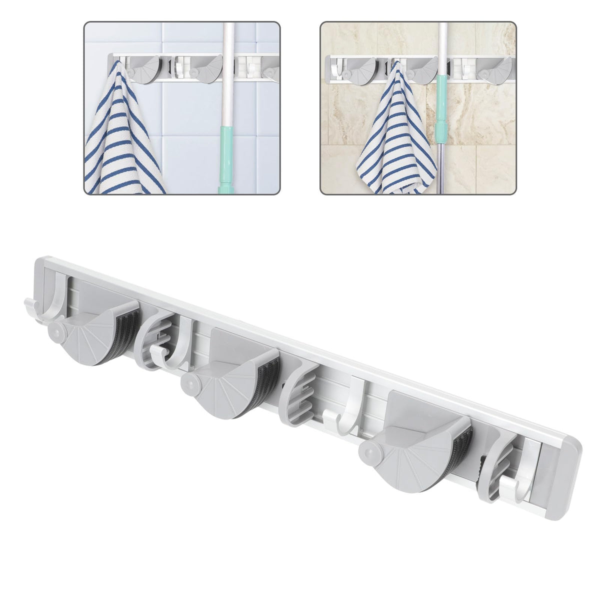 Wall Mounted Mop and Broom Holder Hooks