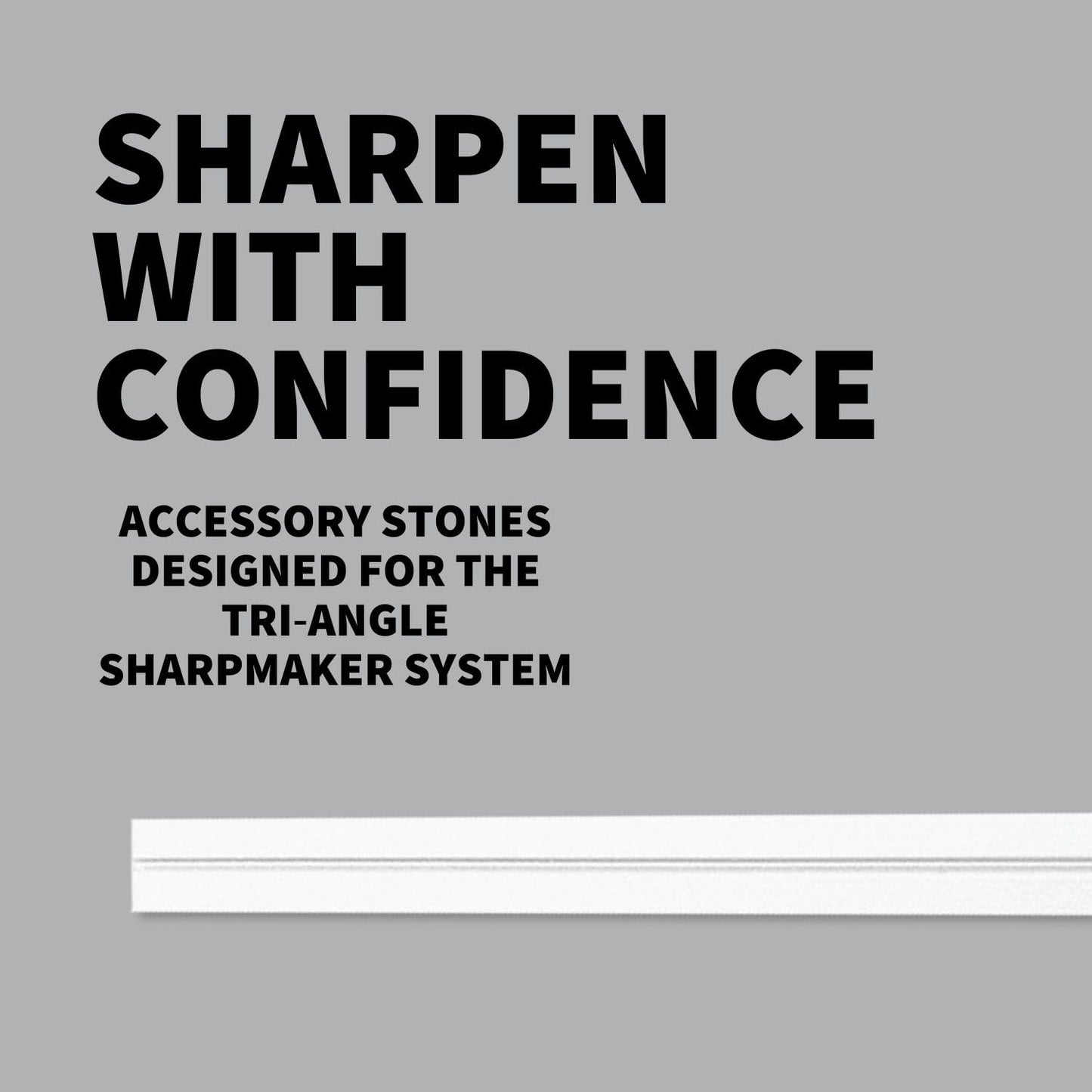 Spyderco - Tri-Angle White Sharpening Stone with Fine-Grit for Professional-Grade Finishing and Polishing - Sharpmaker - 204F1