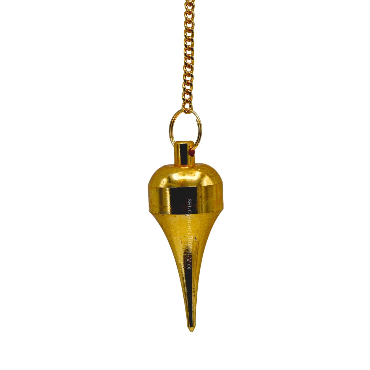 Amazing Gemstone Healing Metal Pendulums for Divination, Gold Point Dome Cone Steel Copper Pendulum High Energy Pendulo de Bronce Pendulos de Mesa MP39