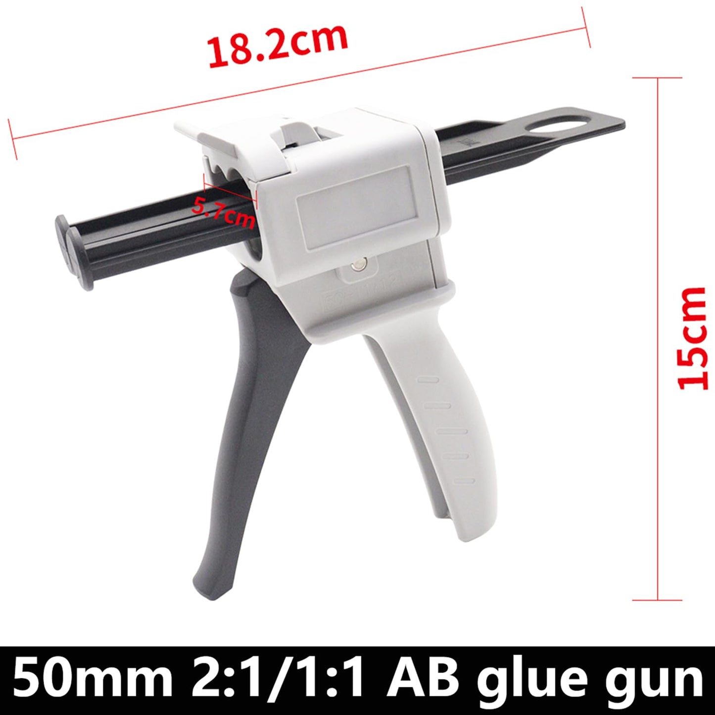 1:1/1：2AB glue gun 50ml epoxy resin glue gun two-component dispensing gun AB epoxy sealant gun applicator manual dispensing gun kit