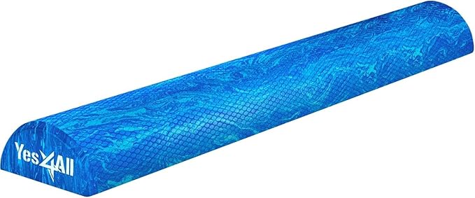 Yes4All Medium-Density EVA Foam Roller for Back - Half Back Roller for Exercise, Yoga & Pilates 12/36 inch