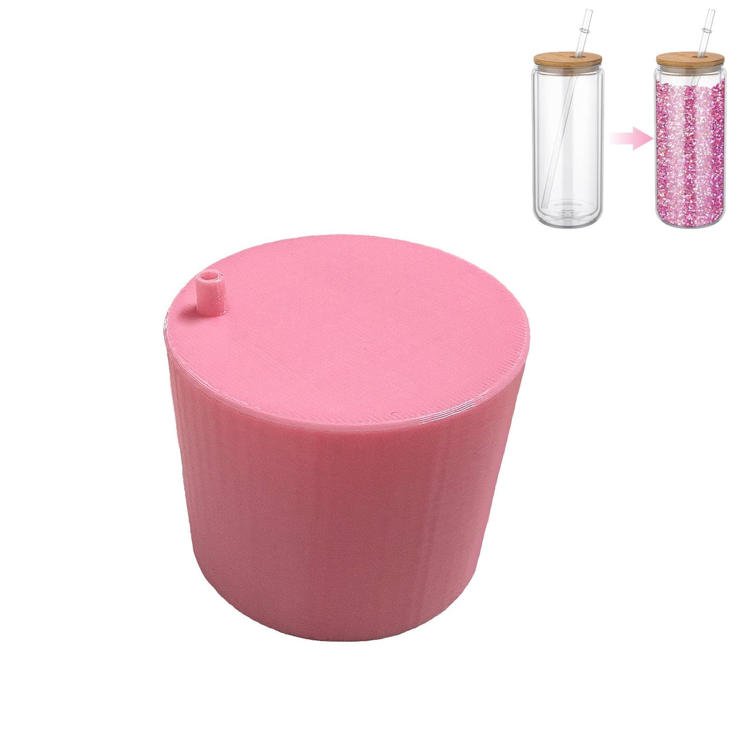 SPANSEE Glitter Funnel for Snow Globe Tumblers, Funnel for Adding Glitter to Snowglobe Cups, DIY Glitter Cup Making Tools (Cups not Included)