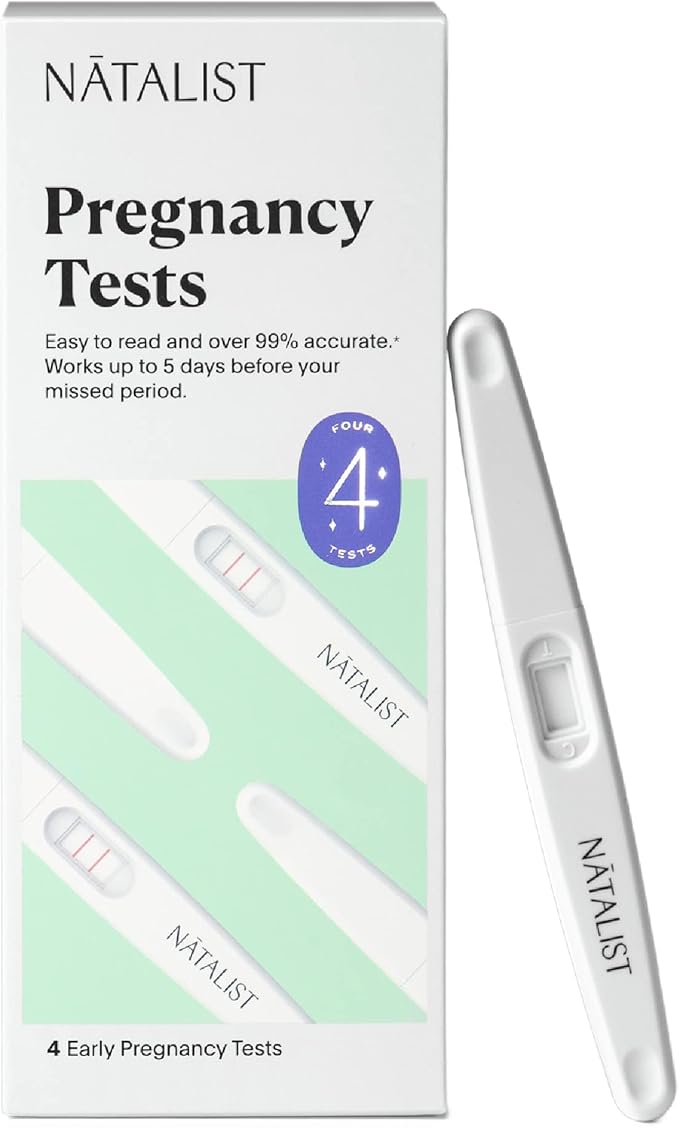 Natalist Pregnancy Tests Early Home Detection Kit for Women - Clear & Accurate Rapid Results Ease Your Mind up to 5 Days Before Missed Period - 4 Count (1)