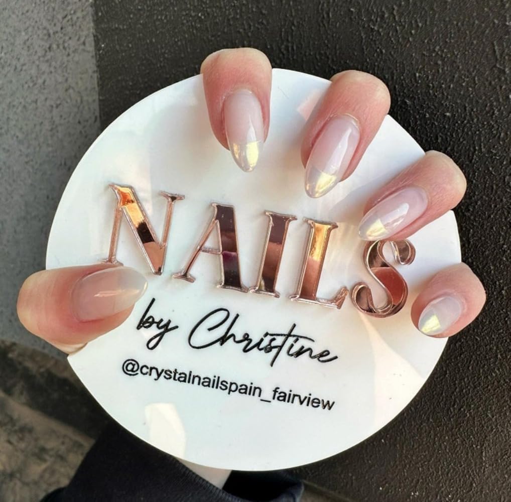 Custom Nail Logo,Personalized 3D Acrylic Nail Photo Prop,Nail Technician Gift,Prop for Nail Techs, Nail Selfie,Nail Photo Prop (white,10cm)