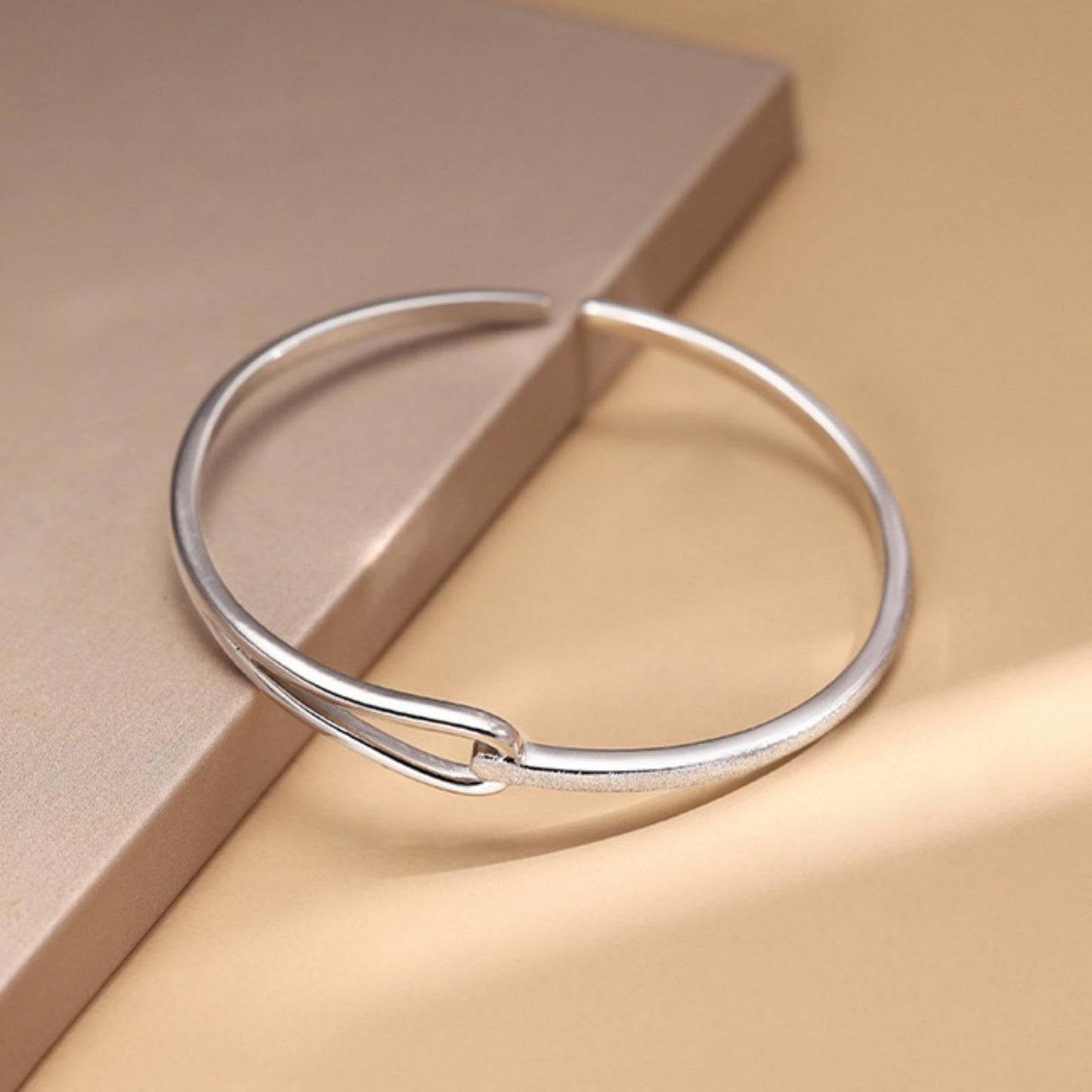Handmade 925 Sterling Silver Bangle Bracelet For Women Dual Layered Bangles Hollow Bangle Bracelets Hammered Bangle Open Adjustable Cuff Bangle Bracelets For Women Stackable Wrap Bangle Bracelets Gift