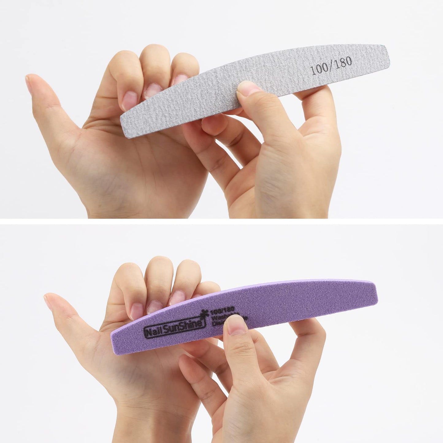 35 Count Nail Files and Buffers 100/180 Grit, Professional Sponge Nail File Manicure Tools for Natural Nails and Acrylic Nails