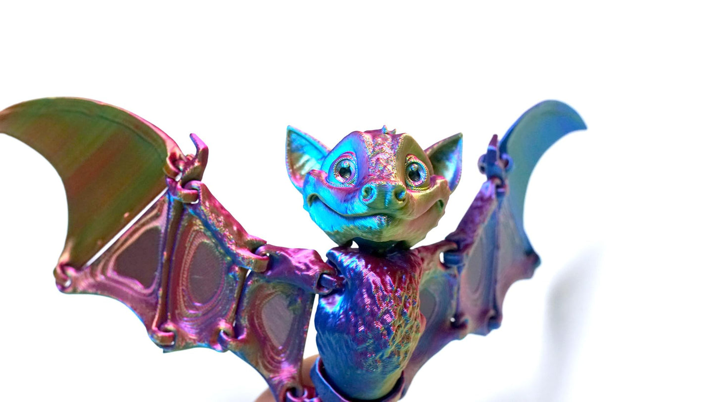 3D Printed bat Model,Articulated bat Toys,Surprise Fantasy Gifts, Flexible Joint Animal Figurines, 3D Printed Stuff,Stress Relief, Fidget restlessness, ADHD Toys
