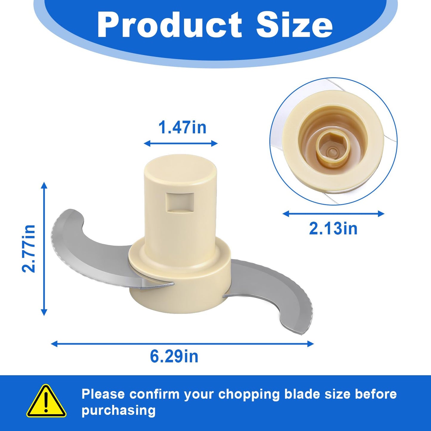 DLC-001TXB Main Stainless Steel Chopping Blade Compatible with Cuisinart 14 Cup Food Processor Replace for DLC-001TXA,DFP-14BCNY,DFP-14BCNR, DFP-14BWN,DFP-14BCN, DLC-2014,DLC-001TXB-CSR