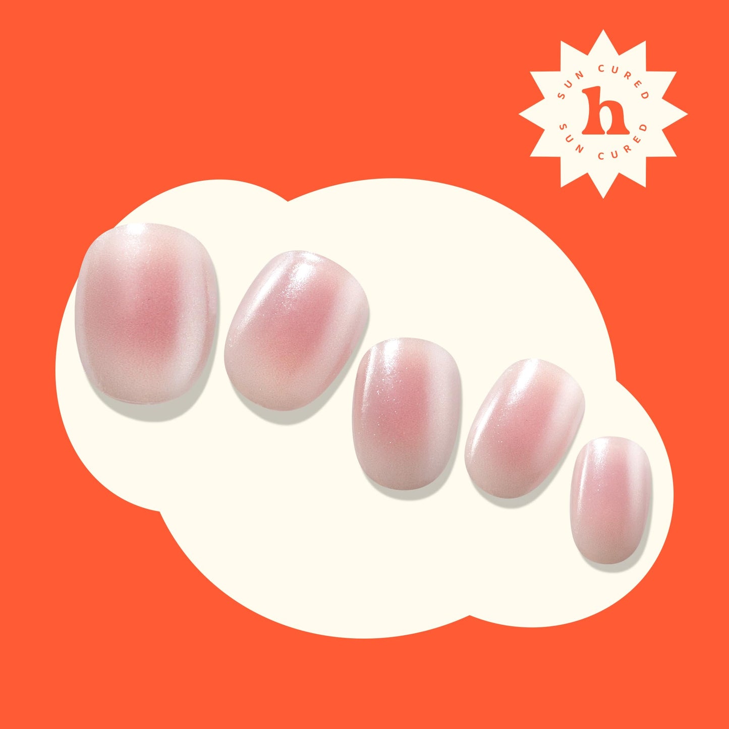 Heyhae Semi Cured Gel Nail Strips | No LED Lamp Needed | Summer, Marble, Pink | Easy Apply & Remove, Salon Quality | Includes 28 Strips, 1 Prep Pads, Nail File & Wooden Stick - Hey, Bubble Blush
