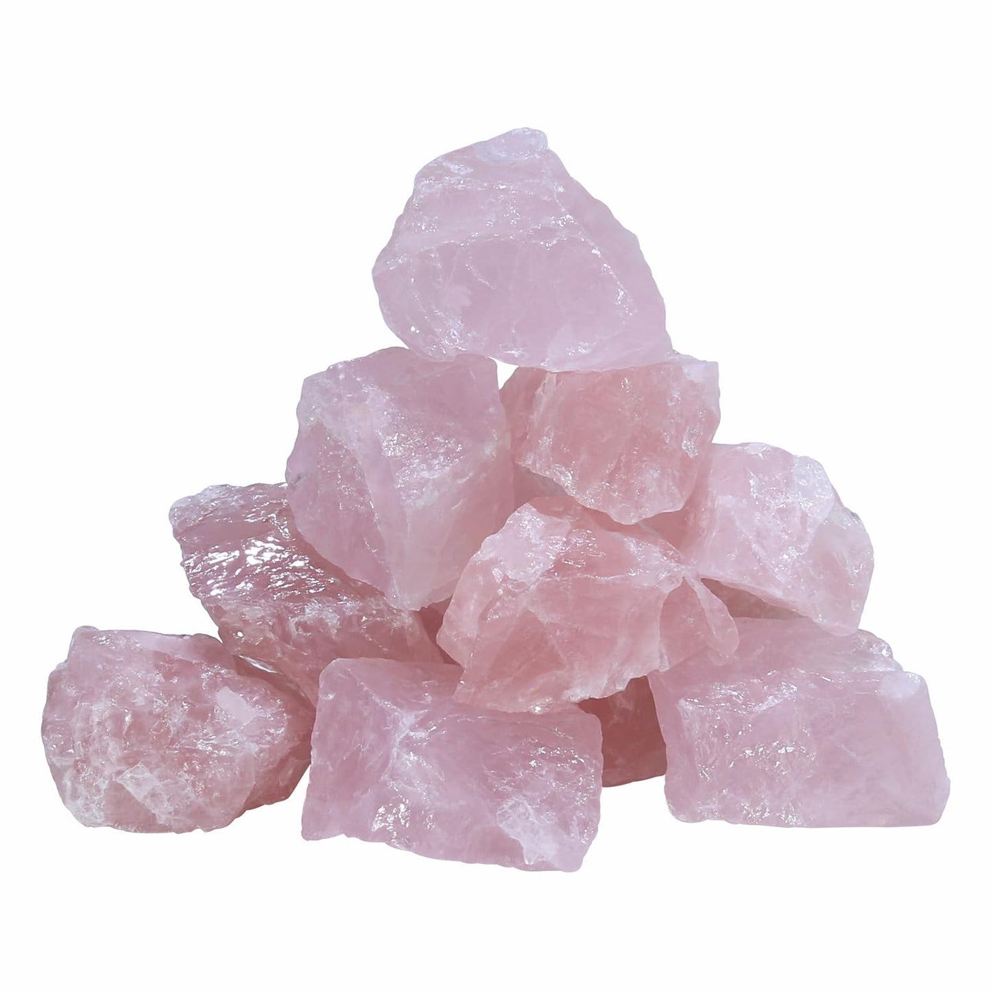 Nvzi Raw Rose Quartz Crystals Bulk, Real Gemstones and Crystals, Rocks and Minerals, Healing Crystals, Quartz Crystals and Healing Stones, Cuarzos Originales De Energia Y Piedras(1LB)