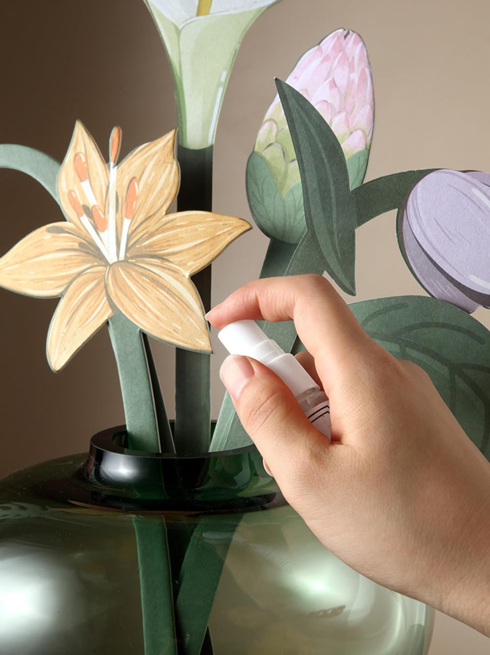 Paper Flower Card Diffuser, Hand-Painted Bouquet Fragrance Card Fragrance Paper Art Diffuser Home Decor for Table, Living Room, Bedroom