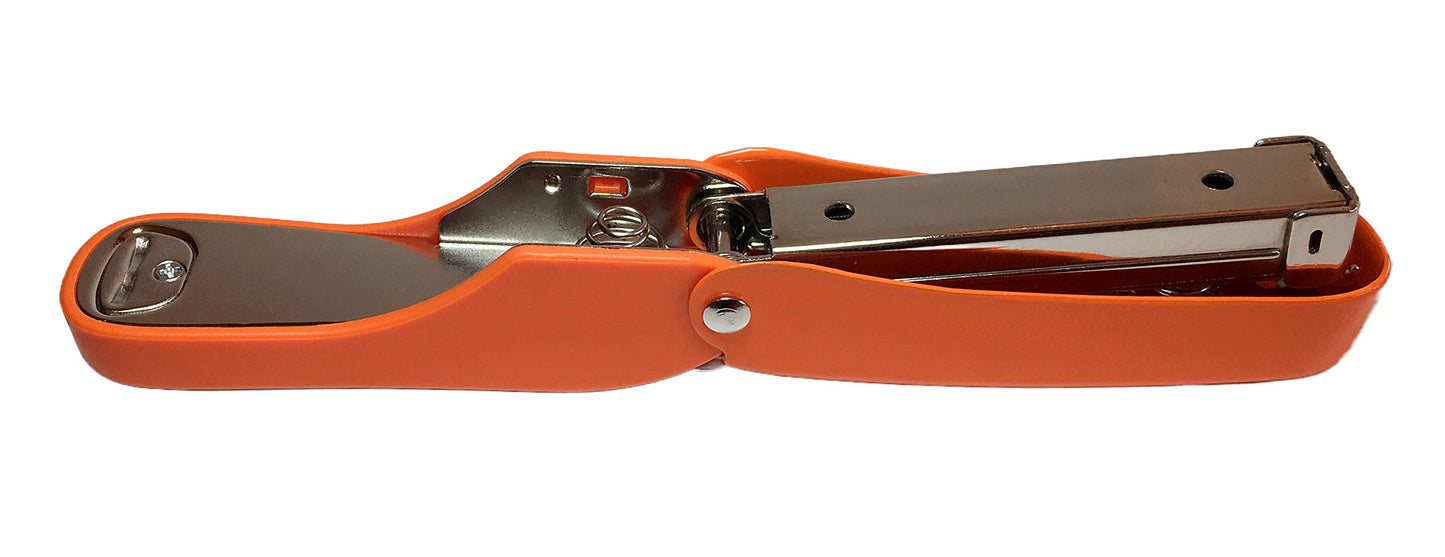 Praxxis Pro Office Supplies - Aria-Plus Half-Strip Mini Stapler - Durable, Compact, and Colorful Stapler for Office and Travel Use, Compatible with Standard 26/6 Staples, Orange