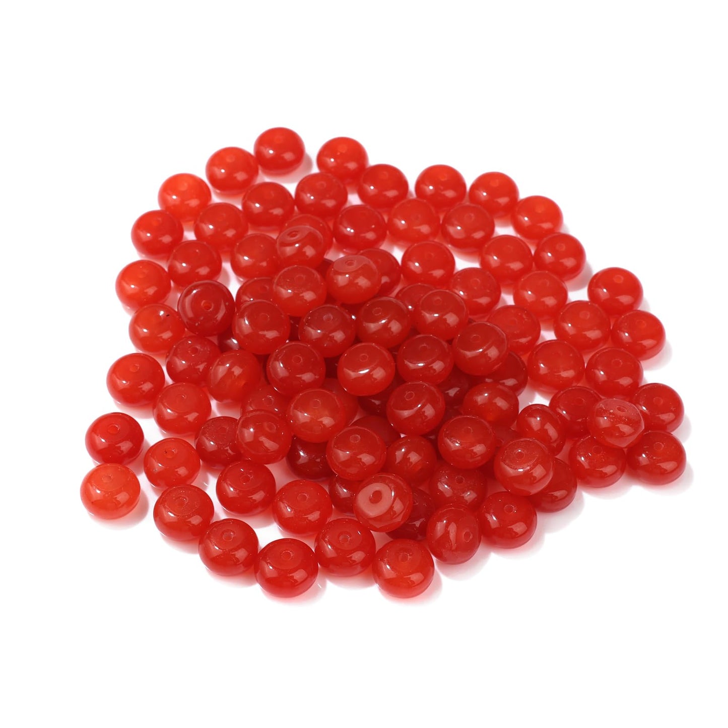 Raicegs 100pcs 5×8mm Rondelle Carnelian Beads Natural Gemstone Beads Abacus Disk Stone Loose Beads for Jewelry Making DIY Bracelets Necklace