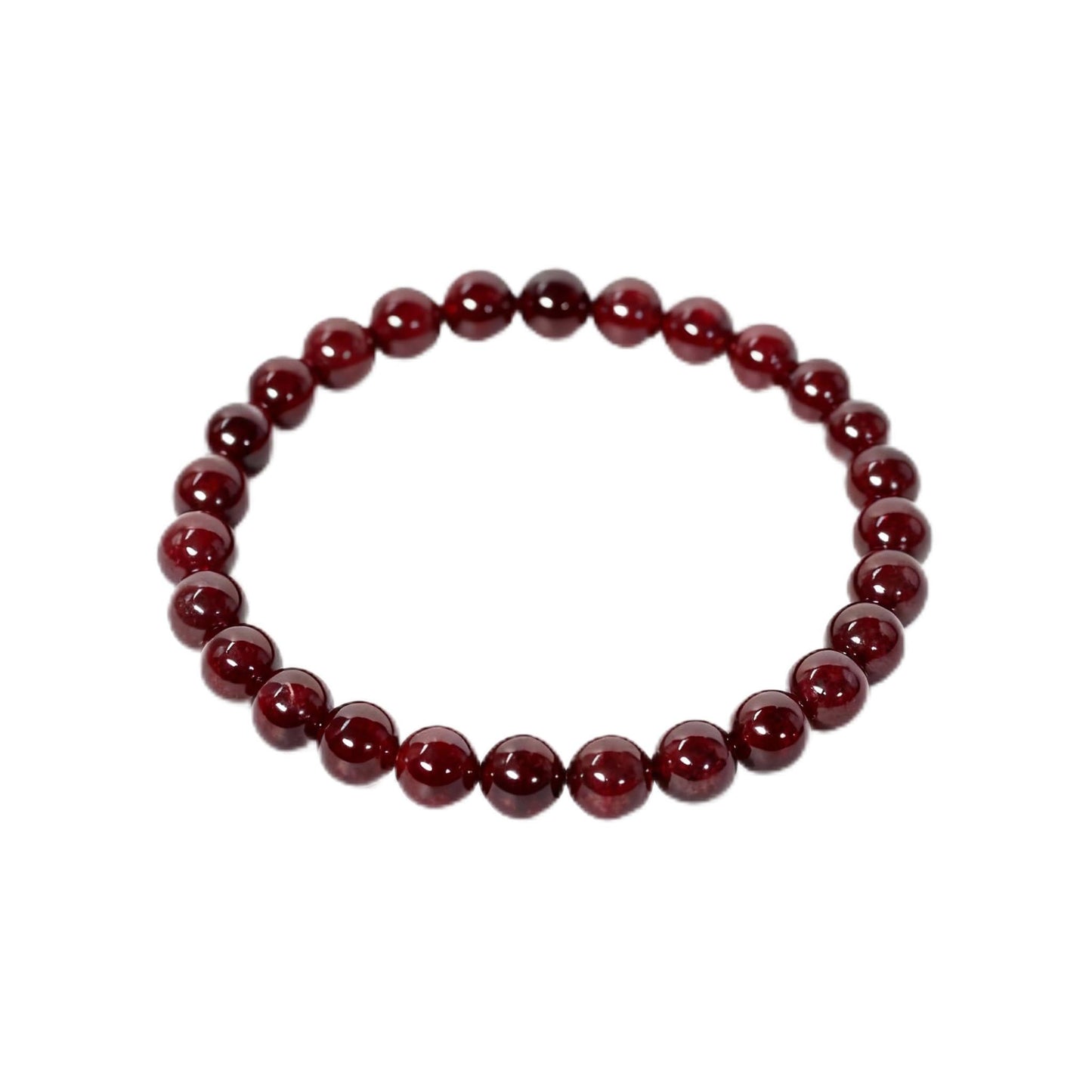 The Vida Handmade AAA+ Quality Crystal Stretch Elastic Bracelet - Nature Gemstone - Jewelry Gift - Holiday Gift - For Women & Men (Garnet)