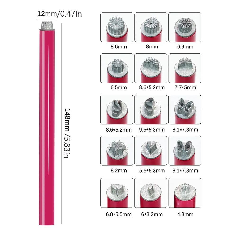 15pcs Nail Art Stamp Pen Set,Nail Art Flower Stamp Pen,Nail Stamper Nail Art Tools with Different Patterns,Nail Point Graffiti Dotting Liner Pen Tools for Home & Salon Nail DIY
