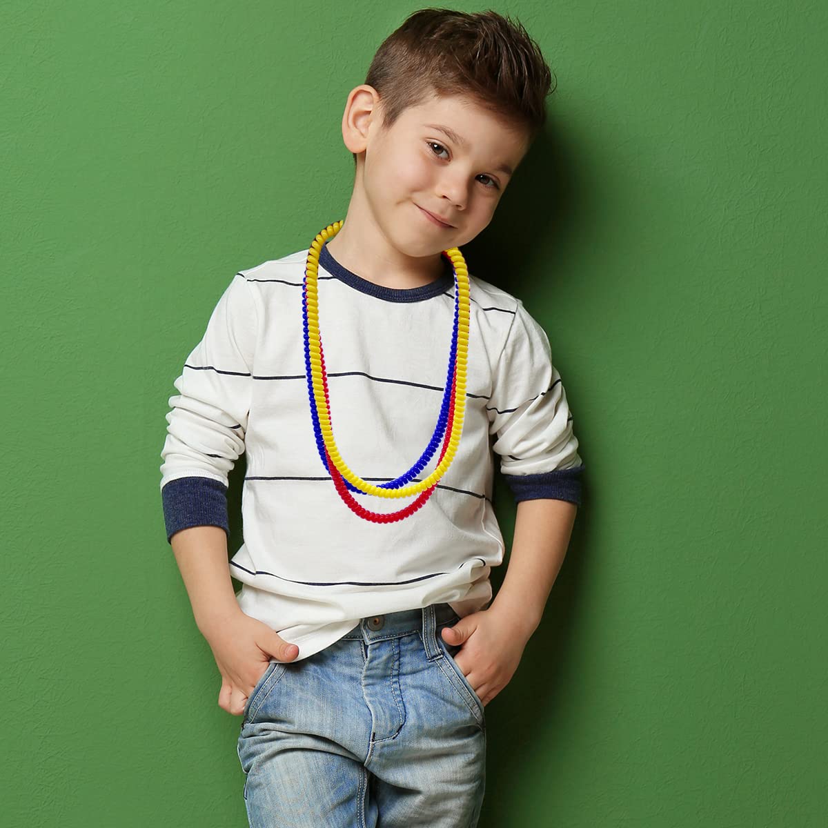 Xtra Xtra Tough (XXT) Sensory Chew Necklaces for Sensory Kids - Durable Teething Necklace for Kids with Autism SDP ADHD - Chewlery for Aggressive Chewers (6 Pack)