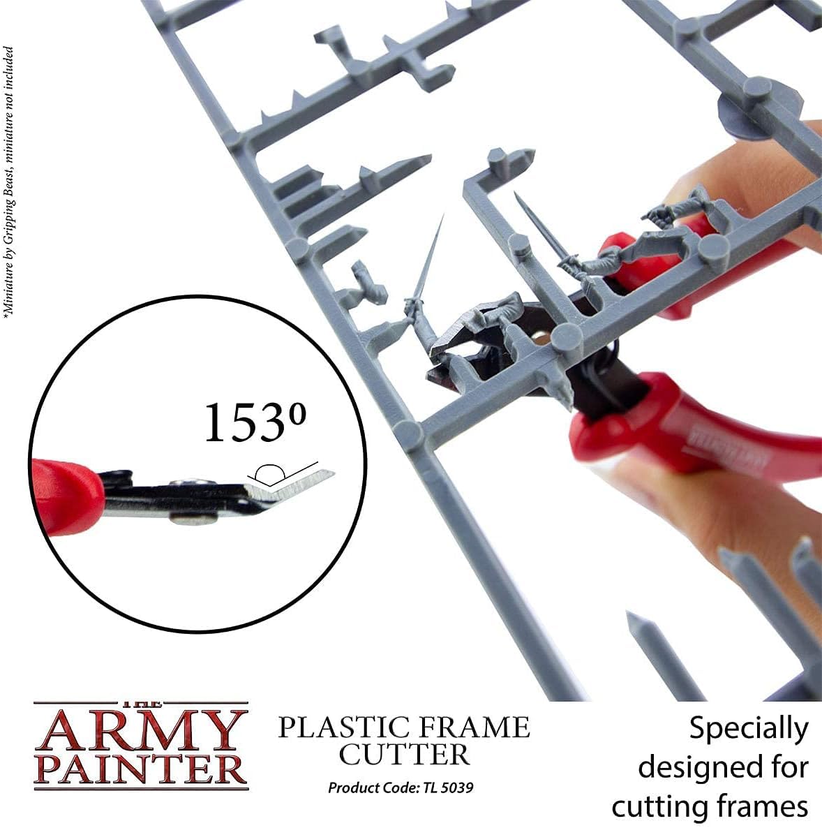 The Army Painter Hobby Tools Plastic Frame Cutter, Stainless Steel Model Flush Cutter, Side Snips, for Plastic Miniatures with Safety Grip Handle, for Miniature Fantasy Tabletop Wargaming
