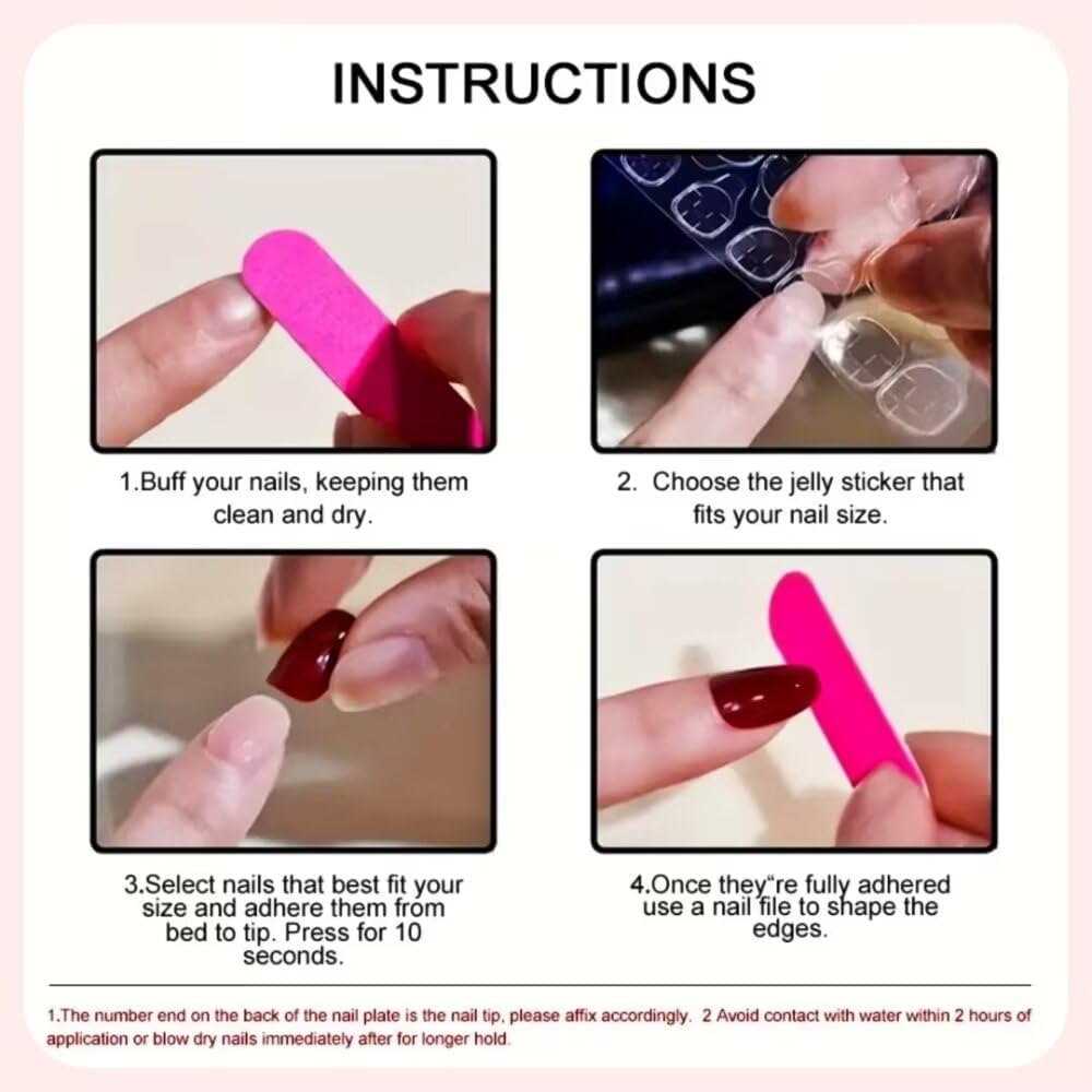 MXYIYANR Press on Nails Square Fake Nails,Spring French Tip False Nails with 3D Design False Fingernails, Glossy Full Cover Stick on Nails for Women Manicure 10 Pcs (S)
