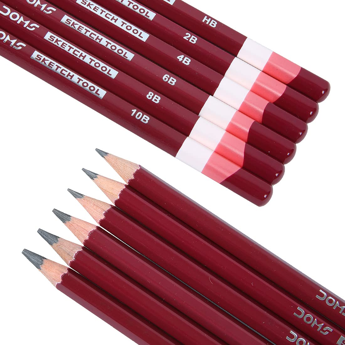 DOMS Drawing & Sketching Graphite Pencil Set (Pack of 6 x 5 Set)