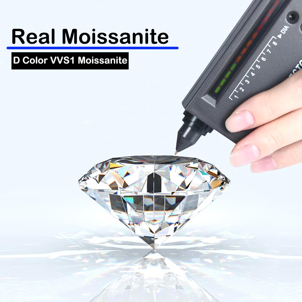 Moissanite Stud Earrings for Women Men Total 1ct Laboratory Diamond S925 Silver Earrings Wedding Jewelry (5MM 0.5ct X2)
