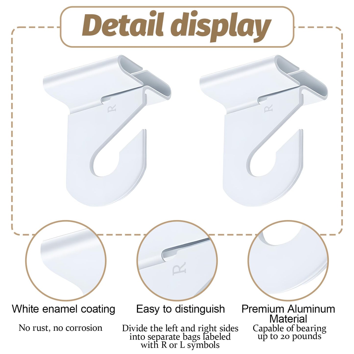 Yuanan 30 Pairs Drop Ceiling Hooks for Hanging, Heavy Duty Drop Ceiling Hook for Hanging Ceilings Hook Ceiling-Grid Hangers Ceilings Hooks for Classroom Hang Plants & Decorations