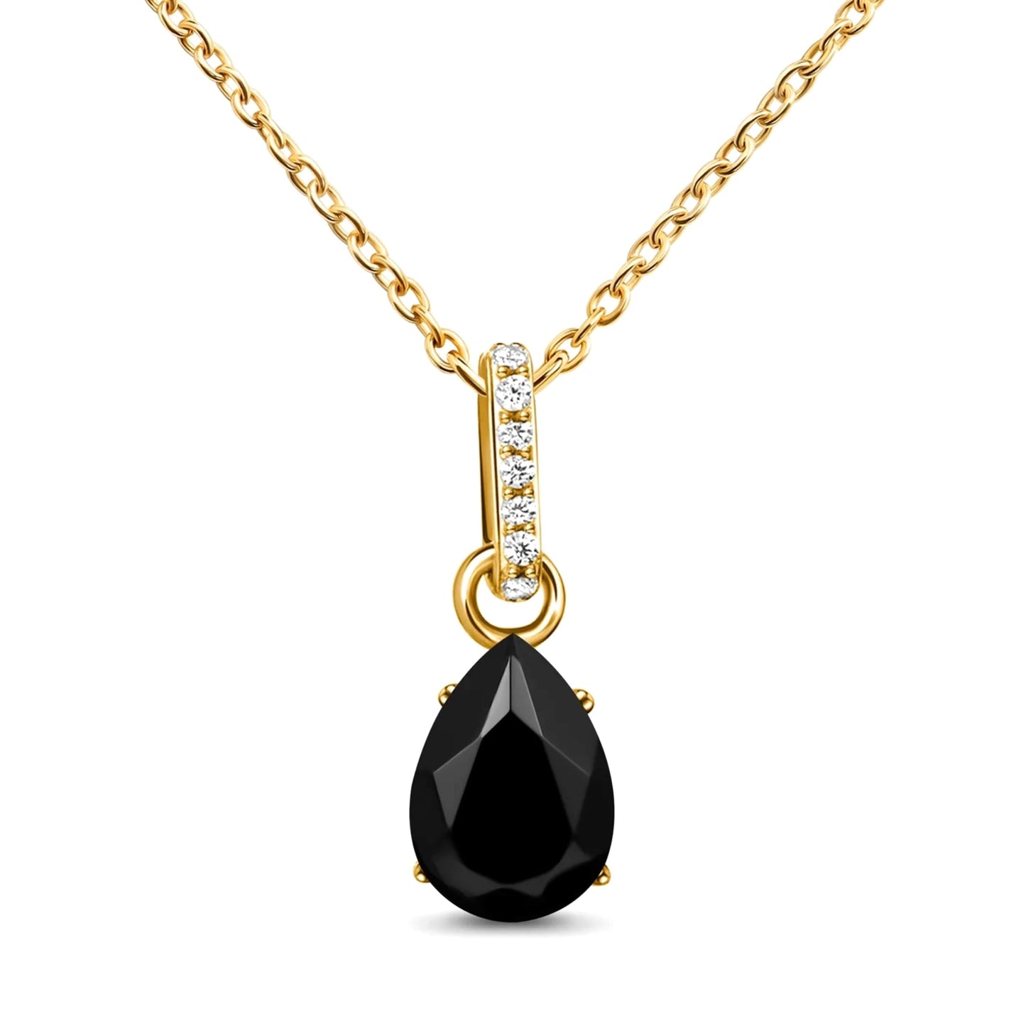 Moon Magic - Authentic Moonstone Necklace for Women | Onyx, Black Obsidian Necklaces/Real 925 Sterling Silver/18k Rose and Yellow Gold Enchanted Crystal Necklace for Women | Genuine Gemstone Jewelry