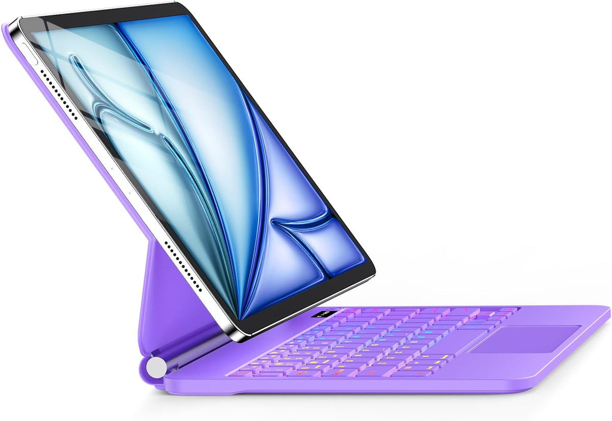 Keyboard Case for iPad Air 13 inch (M3 2025/M2, 2024),iPad Pro 12.9 inch (3/4/5/6th Gen)，Magic-Style Magnetic – Floating Cantilever Stand – Backlit Keyboard Case with Multi-Touch Trackpad
