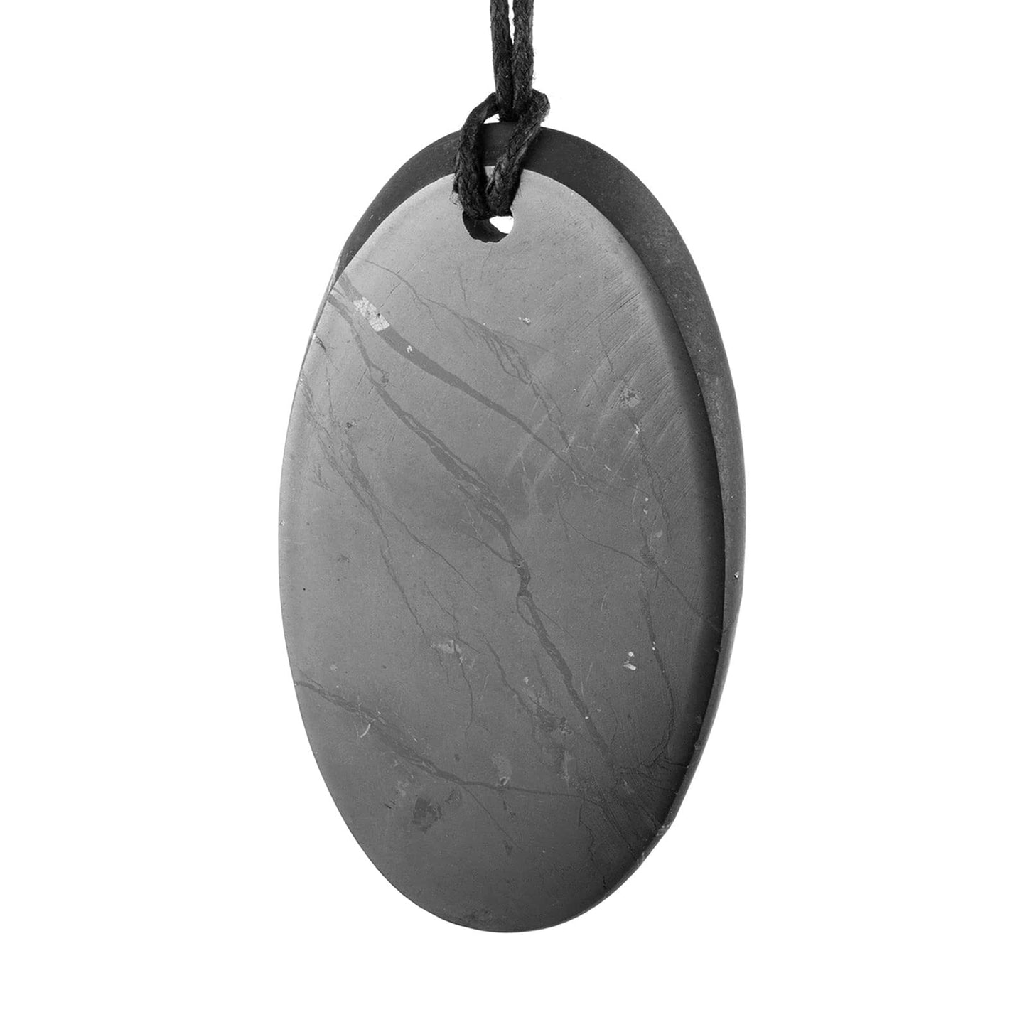 Shungite mineral Pendant "Goodness" - Authentic Russian Shungite black mineral necklace - Handmade - Tolvu