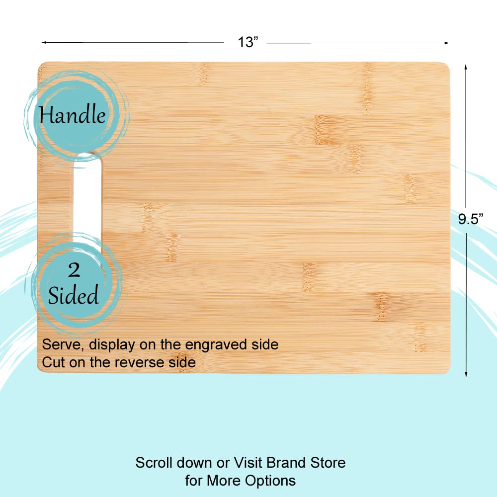 Bread Salt Wine Engraved Wood Cutting Board Charcuterie Display with Poem Quote from It's a Wonderful Life Housewarming or Realtor Closing Gift Idea 9.5 x 13"