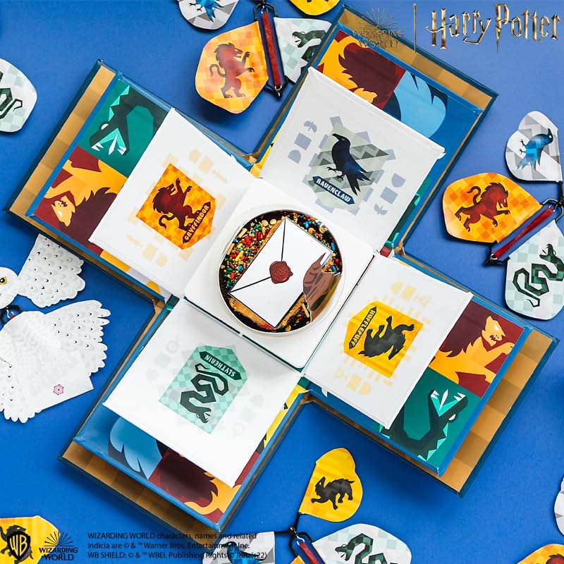 Harry Potter Flying Butterfly Explosion Gift Box Bundle by Send A Cake – Includes 3" Chocolate Mini Bundt Cake – Magical Birthday & Special Occasion Gift for Women, Men, Adults & Kids