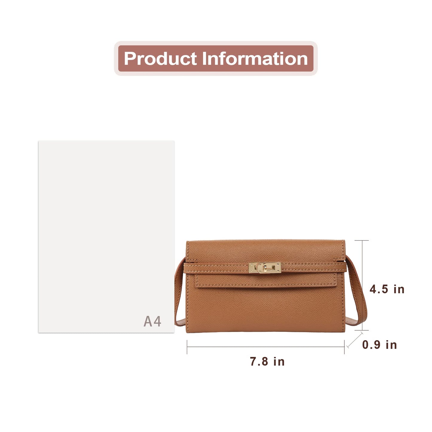 POPSEWING Designer Long Wallet DIY Kit for Women, Leather Purse Clutch Making Kits, Hand Stitched Leather Sewing Kit for Women's Bag, Handmade Bag Craft Kit for Girls Gift (Brown)