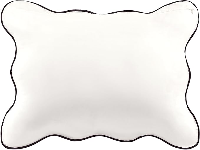 kate spade new york Scalloped Edge 3-Piece Full/Queen Quilt Bedding Set, 100% Cotton Reversible Cover, All Season Warmth Bedding, Machine Washable, Marshmallow