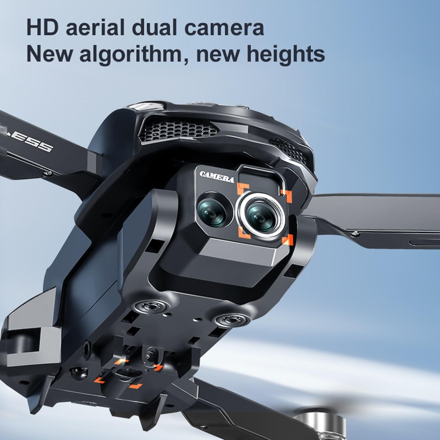 elecci S168 Drone with Screen Controller, Brushless Motor, Altitude Hold, One Key Take Off/Landing, Active Obstacle Avoidance, Black Carrying Case, Two-batteries.