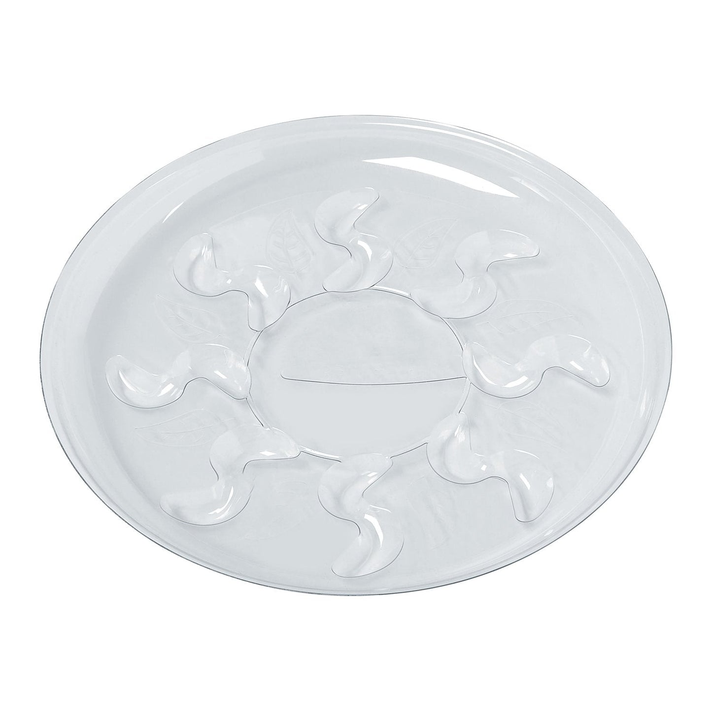 Idyllize 5 Pieces of 6 Inch Clear Thick Plastic Heavy Duty Sturdy Plant Saucer Drip Trays for pots (6'')