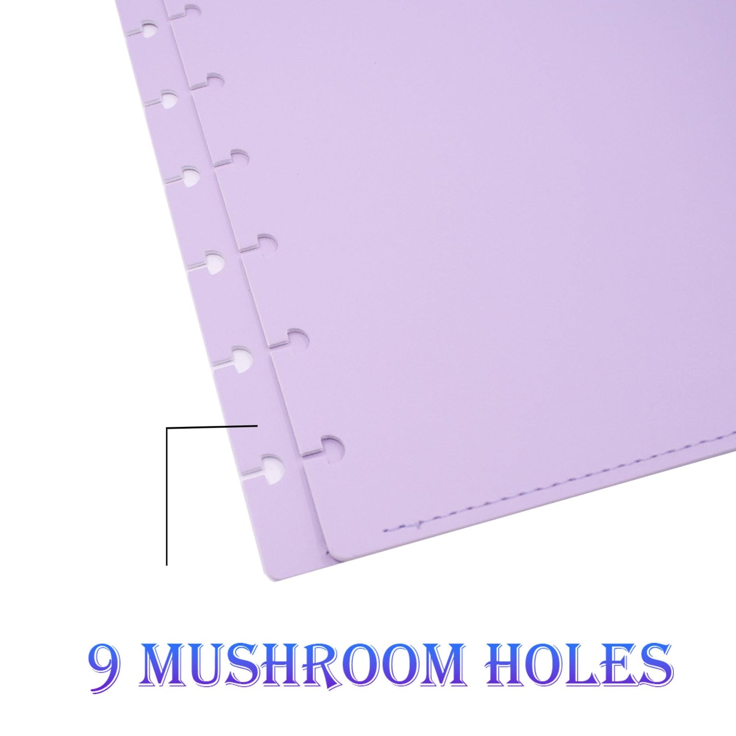 ITSYHPRO Discbound Notebook PU Leather Covers(1 Pair) Medium Discbound Journal(Light Purple,Medium)