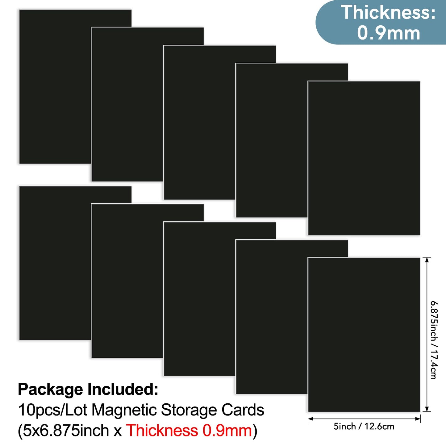 【10-Pack】Briartw 0.9mm Thick Magnetic Storage Cards for Die & Stamp Organization, Multipurpose Fridge Magnets & Writing Board - Ultimate Crafting Storage Solution,Die and Stamp Storage Magnetic Panels