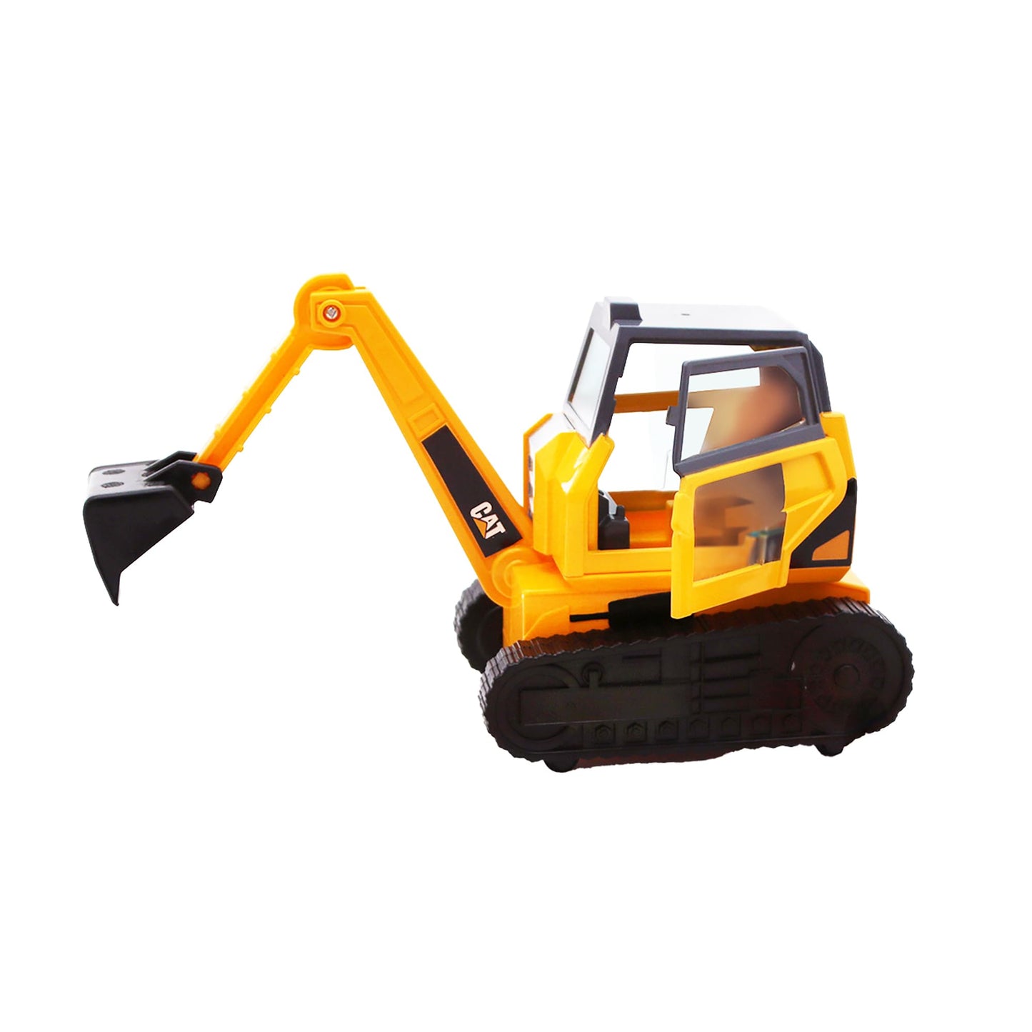 Cat Workforce Excavator Action Set, 23-Piece Kids Construction Toy Playset with 4-Inch Figure, Non-Drying Dirt Compound, Molds, Signs, Tools & Accessories, Ages 3+