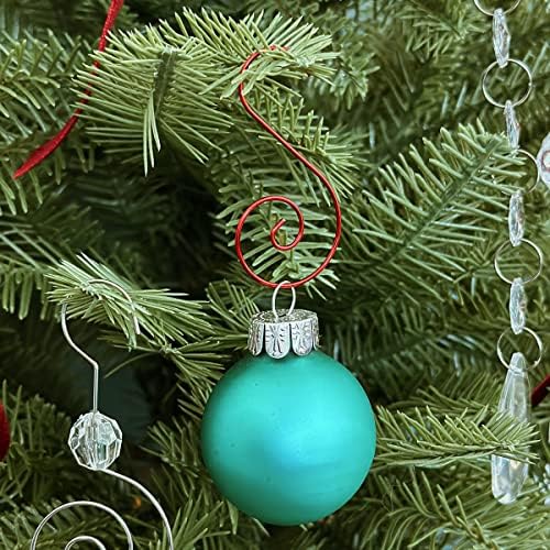 allydrew Christmas Tree Ornament Hooks, S-Shaped Swirl Hooks for Hanging Decorations (Pack of 80), Red & Green