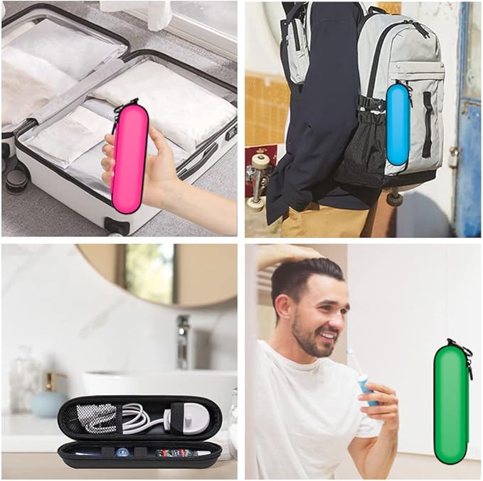 Nincha EVA Electric Toothbrush Case - Durable Hard Shell Travel Case with Mesh Pocket - Fits Most Powered Toothbrush Products (Black)