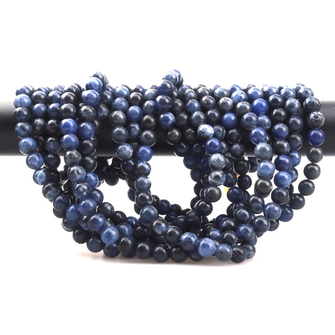 ICAI Beads 10mm Natural Sodalite Stone Round Loose Stone Beads for Jewelry Making DIY Crafts Design 1 Strand 15" APPR.34-36pcs